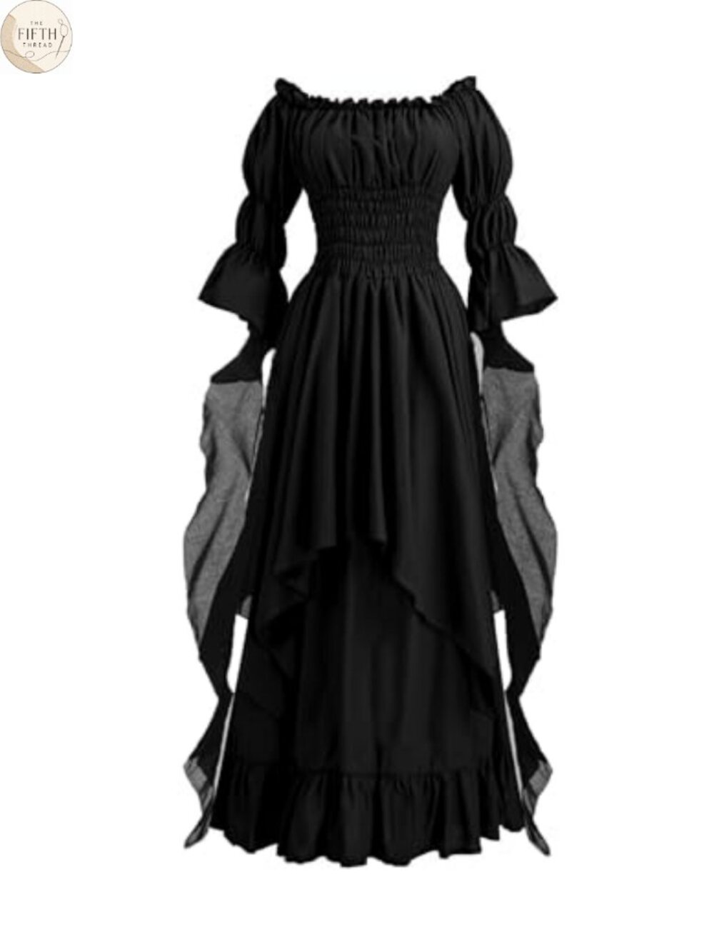 Victorian Renaissance Gothic Witch Dress Off Shoulder Costume